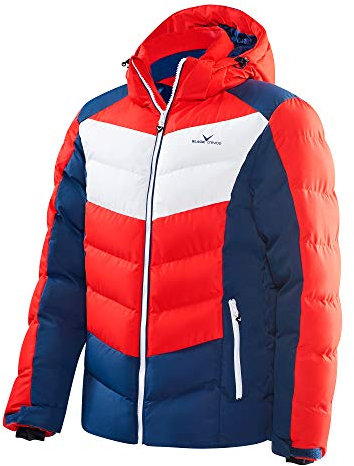 Black Crevice Herren Skijacke, rot/blau/weiß, 48