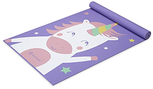 Gaiam Kinder-Yogamatte, Übungsmatte, Yoga für Kinder mit lustigen Aufdrucken, ideal für Babys, aktive und ruhige Kleinkinder und kleine Kinder (152,4 cm L x 61 cm B x 3 mm dick), Twinkle Toes