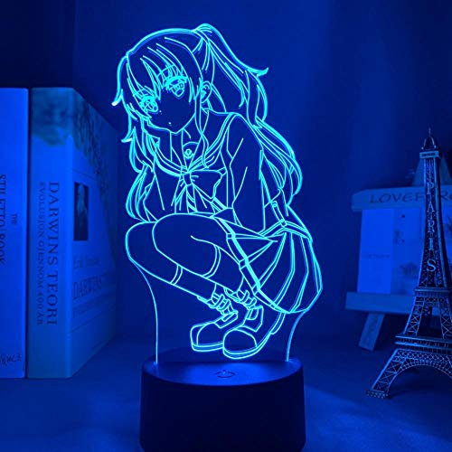 Anime Charaktere Nette Mädchen LED Nachtlicht Schlafzimmer Dekoration Nao Tomori RGB Bunte 3D Illusionslampe Kind Geburtstagsgeschenk-16 Farbe mit Fernbedienung
