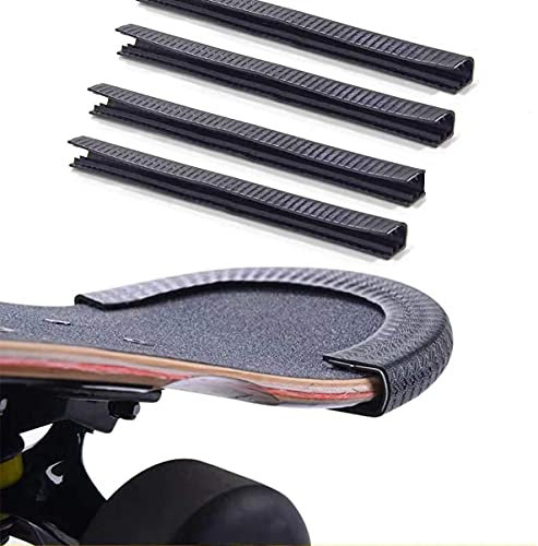 2 Pairs Skateboard Nose Guard and Tail Edge Protector, Skateboard Longboard Deck Guards Protector Rubber Edge Protection Edge Protector