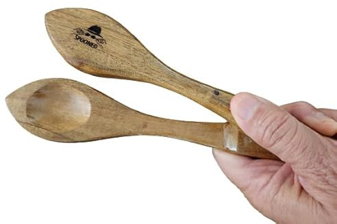 SPOONED 2 handgefertigte Akazienholz-Löffel, Musikinstrumente, Folk-Traditionell, Braun