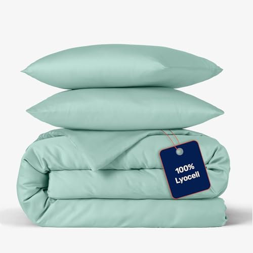 twenty:three Lyocell Bettwäsche (1x) 240x220 + (2X) 80x80 Mint Green - 100% Tencel - Gewonnen aus Eukalyptus - Hochwertig - Nachhaltig - Atmungsaktiv - Luxus - Hypoallergen