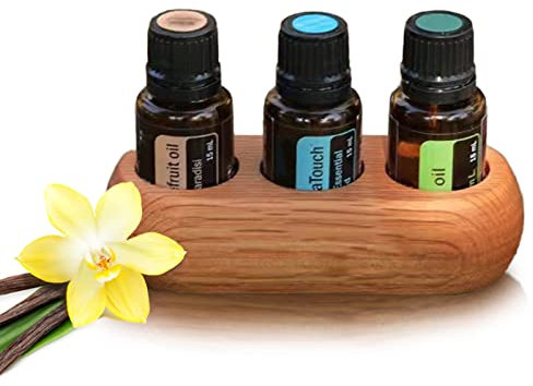 Ätherische Öle Aufbewahrungsbox, 3 Löcher Ätherisches Öl Display Ständer, Ätherische Öle Flaschen Aufbewahrung Display Regal für 5-15ml ätherische Öle Koffer, Ätherisches Öl Organisator Anzeige