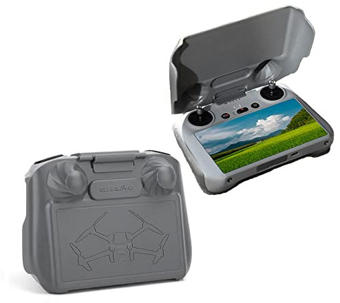 ZJRXM Mini 3 Pro RC Sonnenschutz Zubehör, 2 in 1 Bildschirmschutz Joystick Schutzhülle Sun Hood für DJI Mini 3 Pro Drohne RC Zubehör