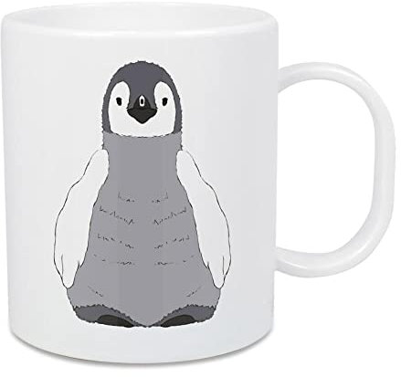 artboxONE Großer Kinderbecher Baby Pinguin - Blau von BAINAI - Natur
