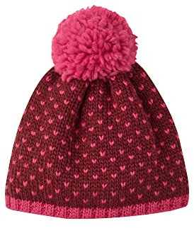 Finkid Pekoni Kinder Grobstrickmütze mit Pünktchen und Bommel