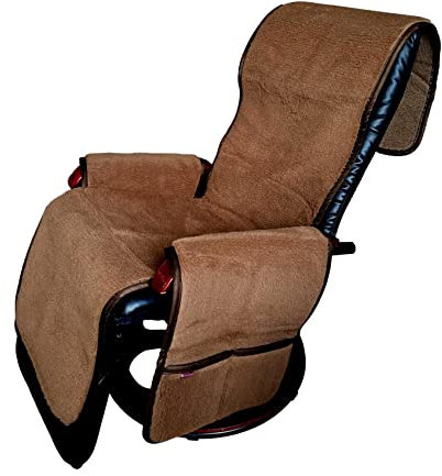 Sesselschoner Relaxsessel 20% Kamelwolle Dunkelbraun