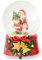 Riffelmacher & Weinberger Spieluhr Schneekugel Weihnachtsmann mit Pinguin 14,5 cm | 74845 - Adventsdekoration