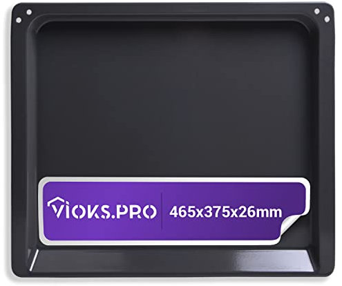 Vioks.pro Backblech 465x375 x26mm Ersatz für Backblech Bosch 00574910 & Neff Z1342X0, Siemens, Constructa, Bosch Backofen Blech, Emailliert, Kratzfest, Reinigungsfreundlich