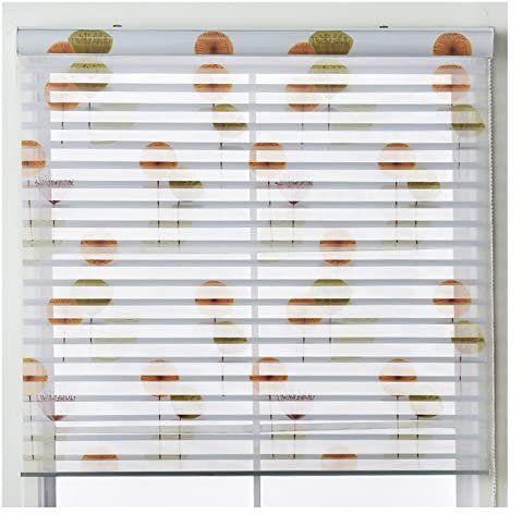 Custom Zebra Roller Shades Blinds Dual Layer Sheer Privacy Light Control Day and Night Window Drapes Total Blackout Roller Blind Office and Home (Color : A, Size : 183x180cm/71.37x70.2in)