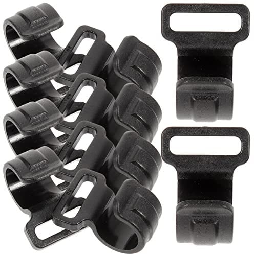 BESPORTBLE Tent Pole Clips Plastic Hook Bungee 10pcs Plastic C Clamp for Camping Awning Tent Poles Clip to Fix Tent Cover Screen for Width of Webbing Strap Outdoor Tent