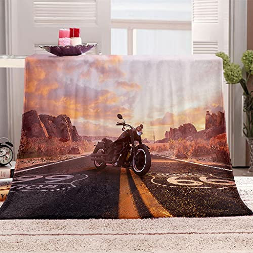 DUCATS Flanelldecke Motorrad 180 x 200 cm Überwurfdecke aus Mikrofaser - Weiche und gemütliche Decke mit 3D - Gemütliche Bett - und Sofabezüge für Jungen und Mädchen