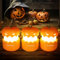 EverBrite Halloween Kürbislaterne 3 Stück Tragbar, Allerheiligen Mitgebsel Geschenke für, Halloween Deko outdoor Licht, kleine Halloween LED Lichter mit 9 AAA Batterien