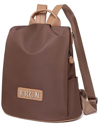 LIANGFUN Neue Anti-Falten Wasserdicht Anti-Diebstahl Schulter Damen Rucksack süß und Elegant Kleine Stadt Schultasche 3 in 1 Freizeit Reise Handtasche Umhängetasche Umhängetasche Rucksäcke(Braun)