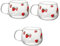 ABOOFAN 3pcs Glass Coffee Mugs Cups Cute Strawberry Mugs Tea Cup Mugs for Hot Drinks for Home or Work