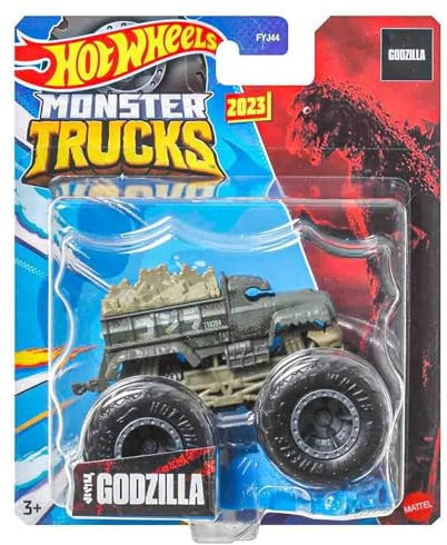 Mattel Monster Trucks | Hot Wheels | 1:64 Die-Cast | Automobili | Veicoli, Veicolo:Godzilla