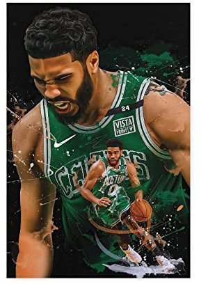 Basketballspieler Jayson Tatum Poster, Leinwand, Poster, Schlafzimmer, Dekoration, Sport, Landschaft, Büro, Raumdekoration, Geschenk, ungerahmt, 20 x 30 cm