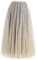 Chicwish Frauen Tüll Mesh Pailletten Röcke Elastische Taille Plissee Midi Rock Sparkle Layered Flowy Fairy Tutu Röcke, gelb, S/M