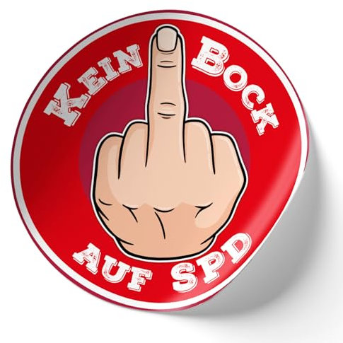 Finest Folia 2er Set Autoaufkleber Politik 10x10cm politische anti Sticker Aufkleber für Auto Kfz motorrad laptop fenster Selbstklebend R218 (20 SPD 1)