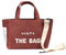 VINT+ Canvas Bag Damen Handtasche – Moderne Schultertasche mit wählbarem Tragegurt – Casual Shopper Tasche ideal für Arbeit, Uni, Schule & Reise | Wasserabweisend, 100% Baumwolle | Small, Rot