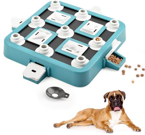 LACCEN Dog Puzzle Toys, Level 3 in 1 Interactive Dog Toys for Boredom, Funny Feeding Toy for IQ Training Brain Stimulating, Treat Dispenser Dog Toy for Large Medium Small Dogs
