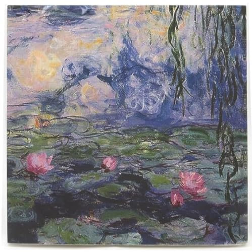 The Leonardo Collection Monet Servietten 20 Stück | Tischservietten für Hotel, Restaurant, Event und Partys | Entworfen von Claude Monet | Weiche und Bequeme Wiederverwendbare Stoffservietten