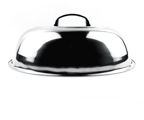 Wok Cover Stainless Steel, Heavy Duty Wok Lid Universal Pot Cover Universal Pan Lid Replacement Frying Pan Cover Steaming Cover Circular Cookware Lid Replacement(32cm)