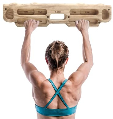Tragbares Hangboard – Holz Klettern Hangboard | Training Hangboard für Klettern, Griffbrett Klimmzugstange Praxis Hangboard Trainer