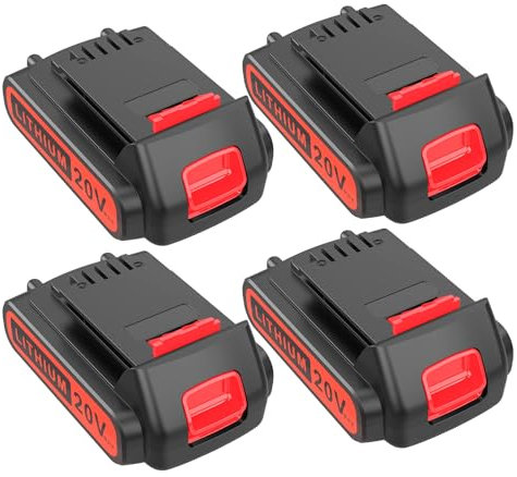 ASUNCELL 4PCS 3.5Ah 18V Battery Replacement for Black Decker Cordless Tools LBXR20 LBXR2020-OPE LB20 LBX20 BL2018-XJ GKC1825L GTC1850L20 STC1820 BL1518 196673 LXT-400