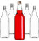 KADAX Botellas de cristal para rellenar, 700 ml, 5 unidades, botellas de licor vacías con tapón de rosca, botellas de zumo, botellas para licor, botellas de licor (dorado)