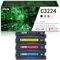 CMADJT 4er-Pack C3224 C3210K0 C3210C0 C3210M0 C3210Y0 Wiederaufbereitete Tonerkartusche mit Chip als Ersatz für Lexmark C3224 C3326 C3426 MC3224 MC3326 MC3426 Drucker,1 Set-1500 Pages