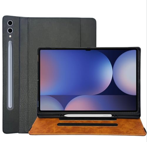 World biz Case for Samsung Galaxy Tab S10 Ultra/Tab S9 Ultra 14.6-Inch with S Pen Holder, Premium Leather Business Cover with Pocket, Auto Sleep/Wake, Multi-Angle Viewing