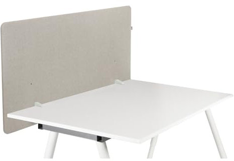 hjh OFFICE Akustik Tischtrennwand 62x120 cm FLEXMIUT D1 Schreibtisch Sichtschutz, Schalldämmender Schreibtischteiler, Taupe