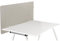 hjh OFFICE Akustik Tischtrennwand 62x120 cm FLEXMIUT D1 Schreibtisch Sichtschutz, Schalldämmender Schreibtischteiler, Taupe