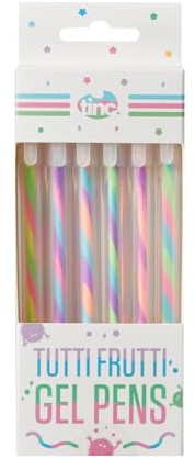 Tinc - Multicolor-Gelstifte Tutti Frutti - Set mit 6 Stiften mit Regenbogenwechselnder Tinte und Fruchtigen Düften - Kreatives Papeterie-Accessoire für Schule und Zuhause - Mehrfarbig - Set von 6