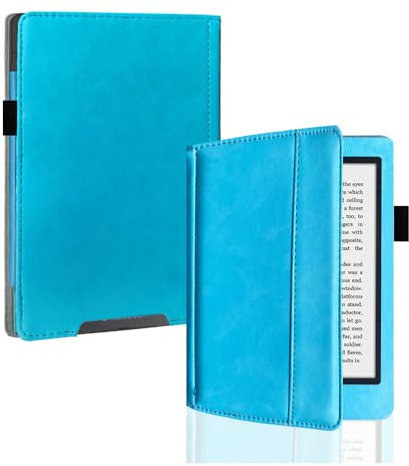 Coque pour Kobo Aura H2O(Modèle: N250), PU Cuir Housse Etui pour Kobo Aura H2O(Modèle: N250) (Turquoise)