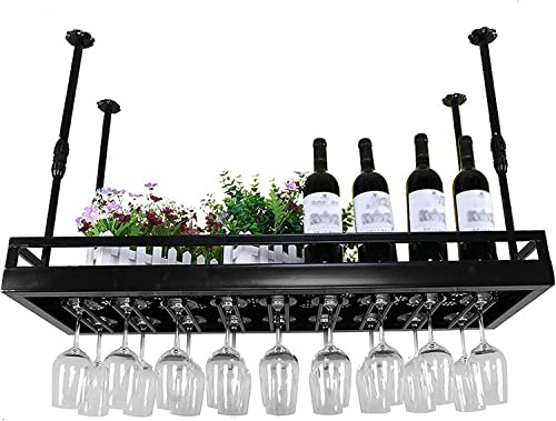 Rack de vin mural - Répanou à vin en fer forgé | Bouteille de vin et étagère flottante en verre | Style country rétro | Cuisine élégante, restaurant, bar ou à vin cave-cave de rangement de salle de