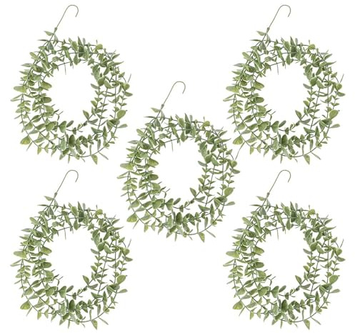 Ideen mit Herz | Eukalyptus-Girlanden | 5 Stück | Dekoration | Frühling | Hochzeit | Geburtstag | Kunstpflanzen | je 2,30 m lang