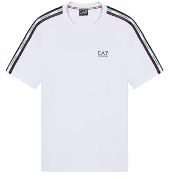 Emporio Armani EA7 T-Shirt mit Rundhalsausschnitt für Herren aus Baumwolljersey Italian Spirit, 7M001861