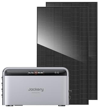 Jackery SolarVault 3 Pro Kit Solaire Balcon avec Batterie, 2×500W Panneaux Bifaciaux Verre-Verre, 4000W 4 MPPT, Stockage Extensible 15,12kWh, Autoconsommation Maison Plug & Play