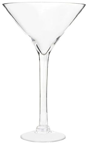 Floralcraft® 60cm Cocktail Vase, Tall Glass Martini Style Centrepiece for Flowers & Floral Arrangements, Elegant Wedding & Event Table Decoration