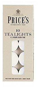 Price's - Household Candles - Pack of 10 - Unscented - 5 Hour Burn Time - Quality White Wax