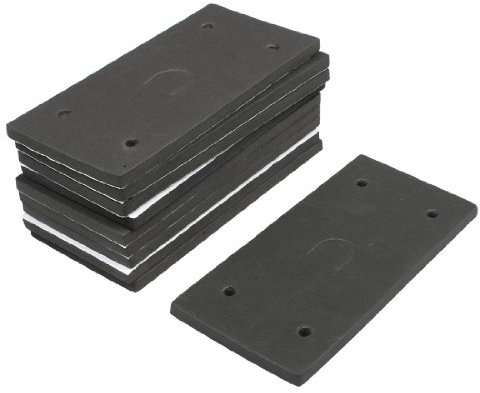 sourcing map 10 Piezas Rectángulo Adhesivo Espuma Reemplazo Lijadora Trasera Alfombrilla