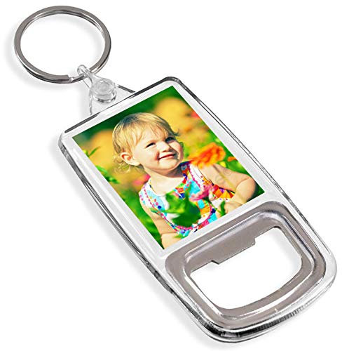 Personalised Photo Gift Acrylic Bottle Opener Keyring 45 x 35 mm | Passport Size | SKU: [ 38 ] ACRYBOTOP