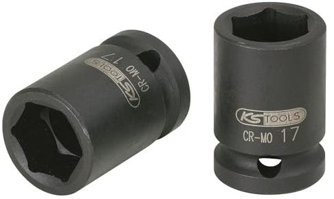KS Tools 515.0044 1/2 Sechskant-Kraft-Stecknuss, kurz, 5/8''