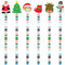 Henbrandt Packung mit 24 Weihnachtsbleistifte mit Radiergummis Topper - Weihnachtsstrumpf Füller