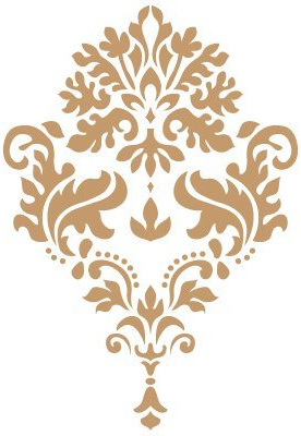 Stencil Deko Damast 040. Stencil Grösse: 20 x 30 cm Design Grösse: 17,7 x 25,6 cm