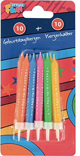 Stylex 10705 - Geburtstagskerzen, 10 Stück