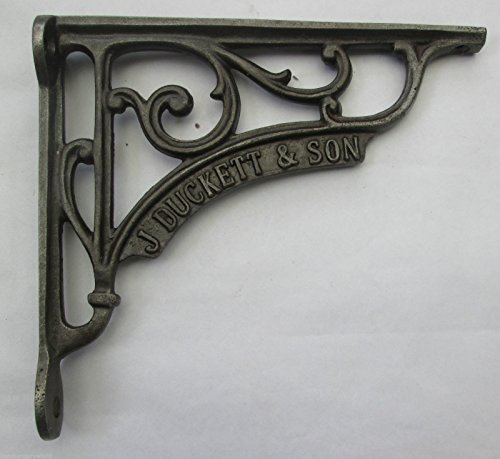 IRONMONGERY WORLD® in 27 Designs Antique CAST Iron Shelf Bracket Support Book Sink Toilet Cistern (J Duckett and Son Small 150 X150 MM)