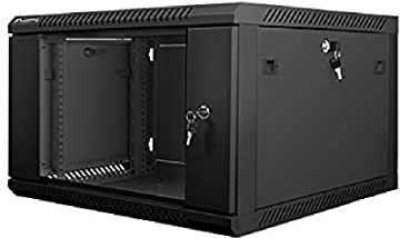 Lanberg - Rack Cabinets – lanberg Wall-Mounted Rack 19 demounted Flat Pack 6U/600 x 600 mm Black